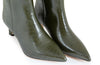 PENELOPE GREEN LEATHER KNEE HIGH BOOTS