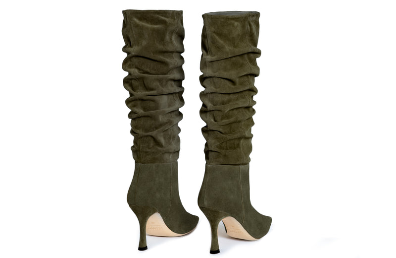 ISIS GREEN SUEDE BOOTS