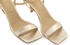 RockStar Golden Leather High Heel Sandals