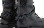ROCKSTAR BLACK LEATHER MILITARY BOOTS