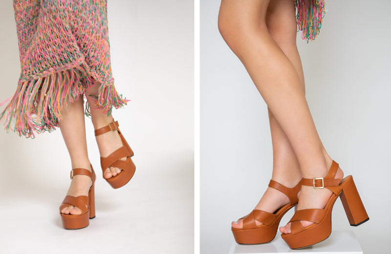Sheela Brown Women Heels Wedges – Sheela Shoes