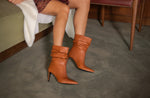 MICHELLE CAMEL LEATHER BOOTS