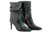 DEBBIE TURQUOISE LEATHER BOOTS